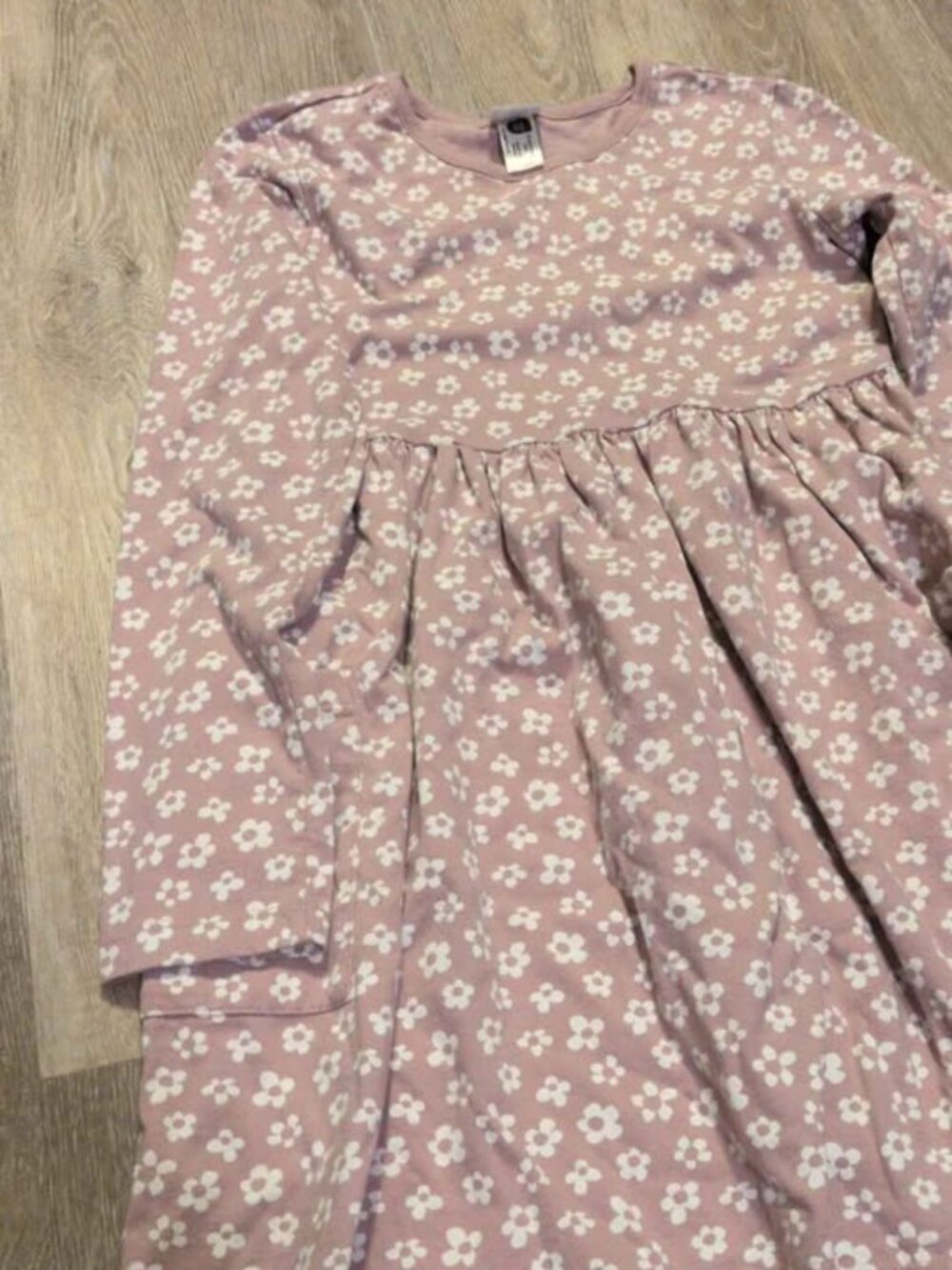 Hanna Andersson Floral Long Sleeve Dress Size 10 - Picture 3 of 4